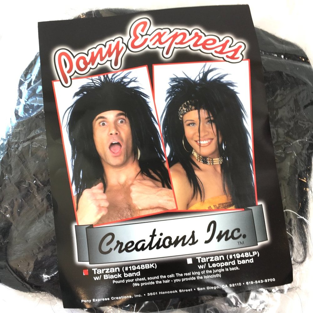 ROCKER Tarzan Wild Man Woman Wig NWT NOS